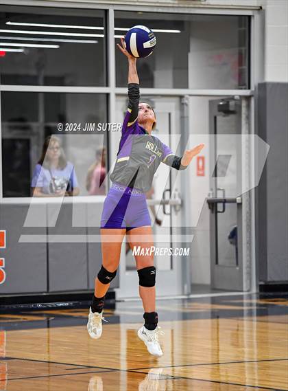 Thumbnail 2 in Schulenburg vs Holland (UIL Volleyball 2A D1 Area) photogallery.