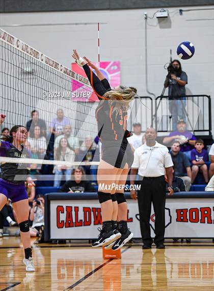 Thumbnail 3 in Schulenburg vs Holland (UIL Volleyball 2A D1 Area) photogallery.