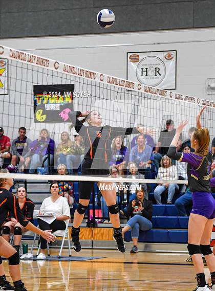 Thumbnail 2 in Schulenburg vs Holland (UIL Volleyball 2A D1 Area) photogallery.