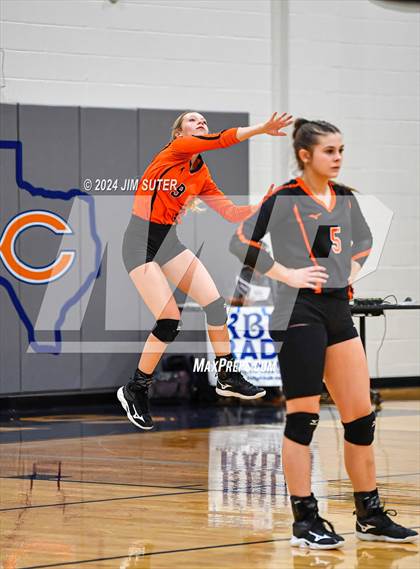 Thumbnail 3 in Schulenburg vs Holland (UIL Volleyball 2A D1 Area) photogallery.