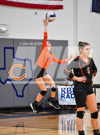 Thumbnail 2 in Schulenburg vs Holland (UIL Volleyball 2A D1 Area) photogallery.