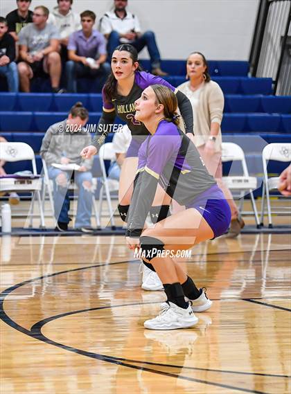 Thumbnail 2 in Schulenburg vs Holland (UIL Volleyball 2A D1 Area) photogallery.