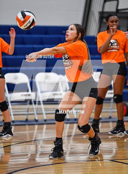 Thumbnail 3 in Schulenburg vs Holland (UIL Volleyball 2A D1 Area) photogallery.