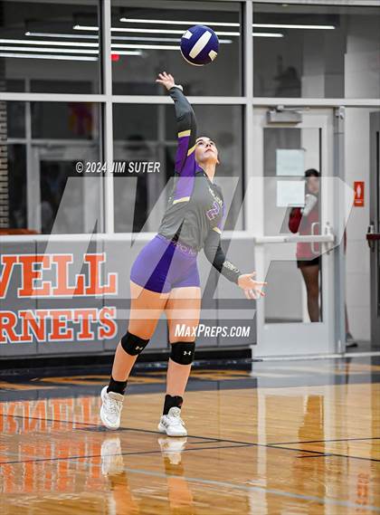 Thumbnail 3 in Schulenburg vs Holland (UIL Volleyball 2A D1 Area) photogallery.