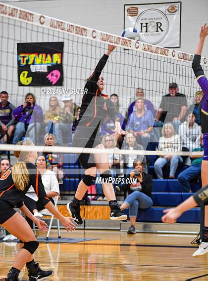 Thumbnail 3 in Schulenburg vs Holland (UIL Volleyball 2A D1 Area) photogallery.