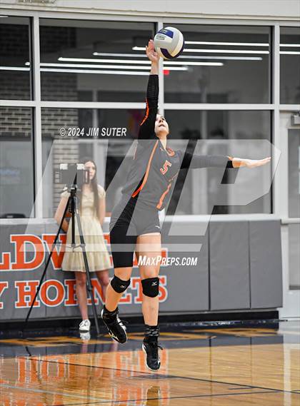 Thumbnail 3 in Schulenburg vs Holland (UIL Volleyball 2A D1 Area) photogallery.