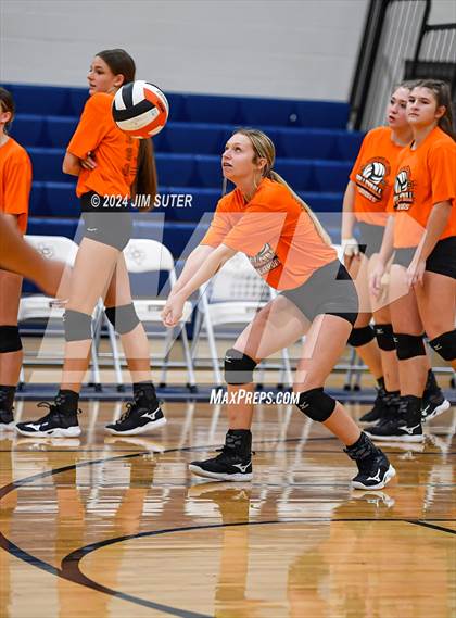 Thumbnail 2 in Schulenburg vs Holland (UIL Volleyball 2A D1 Area) photogallery.