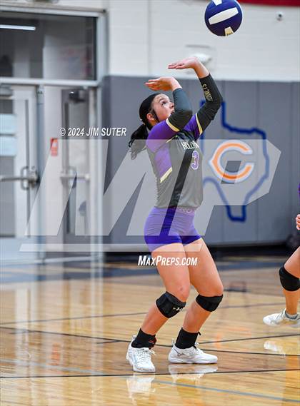 Thumbnail 2 in Schulenburg vs Holland (UIL Volleyball 2A D1 Area) photogallery.