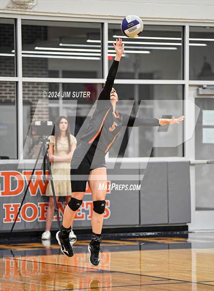 Thumbnail 3 in Schulenburg vs Holland (UIL Volleyball 2A D1 Area) photogallery.