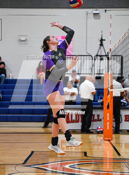 Thumbnail 3 in Schulenburg vs Holland (UIL Volleyball 2A D1 Area) photogallery.