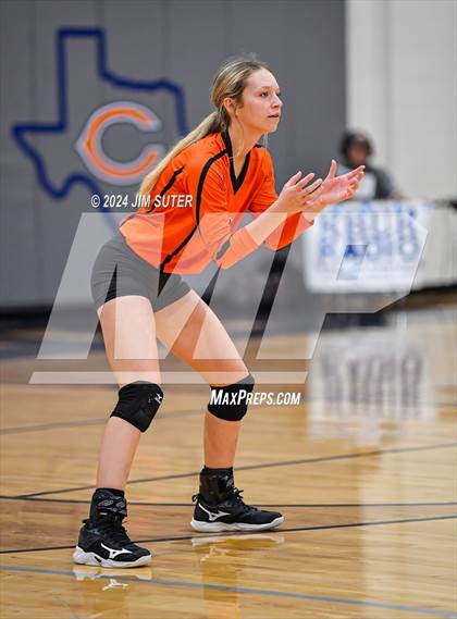 Thumbnail 3 in Schulenburg vs Holland (UIL Volleyball 2A D1 Area) photogallery.