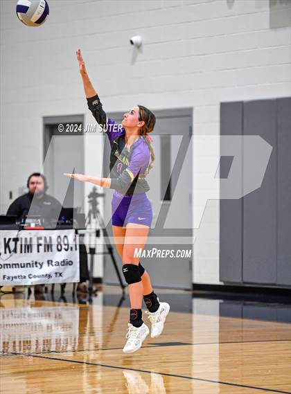 Thumbnail 3 in Schulenburg vs Holland (UIL Volleyball 2A D1 Area) photogallery.