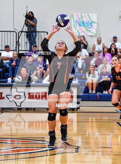 Thumbnail 3 in Schulenburg vs Holland (UIL Volleyball 2A D1 Area) photogallery.