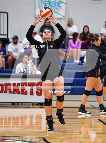 Thumbnail 3 in Schulenburg vs Holland (UIL Volleyball 2A D1 Area) photogallery.