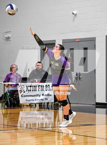 Thumbnail 3 in Schulenburg vs Holland (UIL Volleyball 2A D1 Area) photogallery.