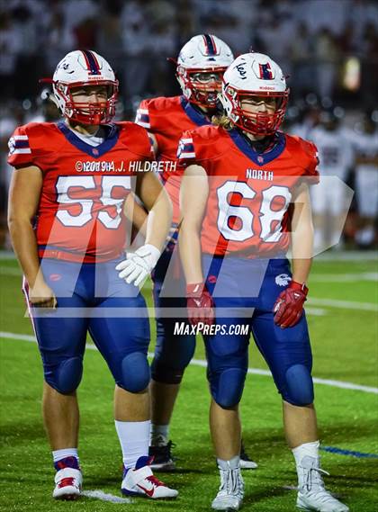 Thumbnail 3 in Lawrence @ Olathe North Varsity Football photogallery.