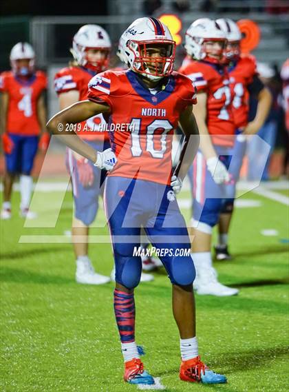Thumbnail 3 in Lawrence @ Olathe North Varsity Football photogallery.