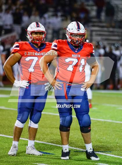 Thumbnail 3 in Lawrence @ Olathe North Varsity Football photogallery.