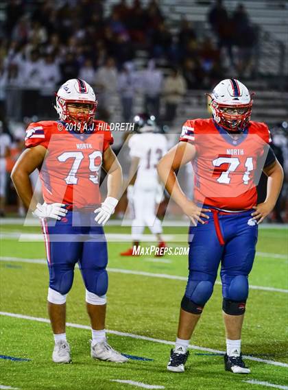 Thumbnail 1 in Lawrence @ Olathe North Varsity Football photogallery.