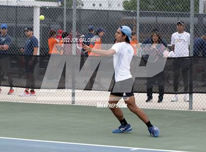 Thumbnail 2 in Fort Bend Kempner vs McAllen Memorial (UIL 5A Boys Singles Tennis State Semifinal) photogallery.