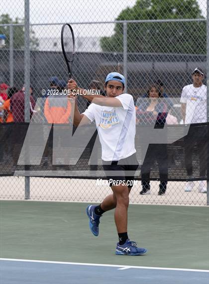 Thumbnail 3 in Fort Bend Kempner vs McAllen Memorial (UIL 5A Boys Singles Tennis State Semifinal) photogallery.