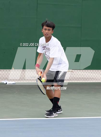 Thumbnail 2 in Fort Bend Kempner vs McAllen Memorial (UIL 5A Boys Singles Tennis State Semifinal) photogallery.