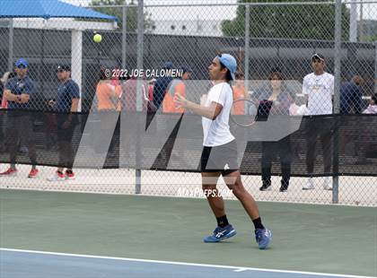 Thumbnail 3 in Fort Bend Kempner vs McAllen Memorial (UIL 5A Boys Singles Tennis State Semifinal) photogallery.