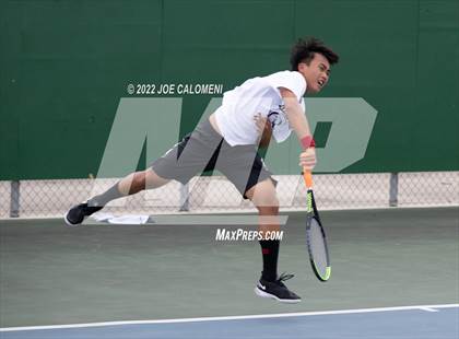 Thumbnail 3 in Fort Bend Kempner vs McAllen Memorial (UIL 5A Boys Singles Tennis State Semifinal) photogallery.