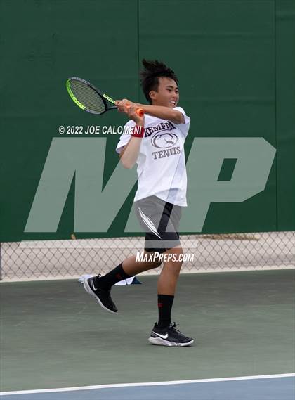 Thumbnail 2 in Fort Bend Kempner vs McAllen Memorial (UIL 5A Boys Singles Tennis State Semifinal) photogallery.