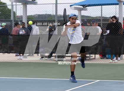 Thumbnail 2 in Fort Bend Kempner vs McAllen Memorial (UIL 5A Boys Singles Tennis State Semifinal) photogallery.