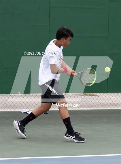 Thumbnail 3 in Fort Bend Kempner vs McAllen Memorial (UIL 5A Boys Singles Tennis State Semifinal) photogallery.