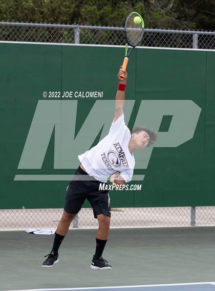 Thumbnail 1 in Fort Bend Kempner vs McAllen Memorial (UIL 5A Boys Singles Tennis State Semifinal) photogallery.