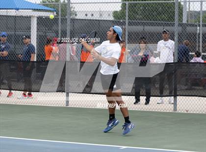 Thumbnail 1 in Fort Bend Kempner vs McAllen Memorial (UIL 5A Boys Singles Tennis State Semifinal) photogallery.
