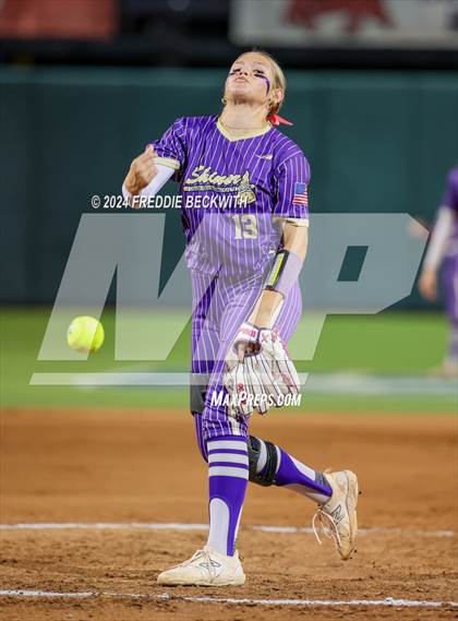 Thumbnail 3 in Beckville vs. Shiner (UIL 2A Softball Final) photogallery.