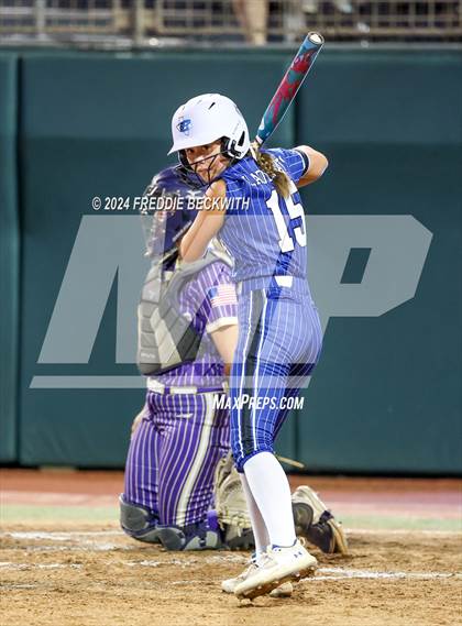 Thumbnail 3 in Beckville vs. Shiner (UIL 2A Softball Final) photogallery.