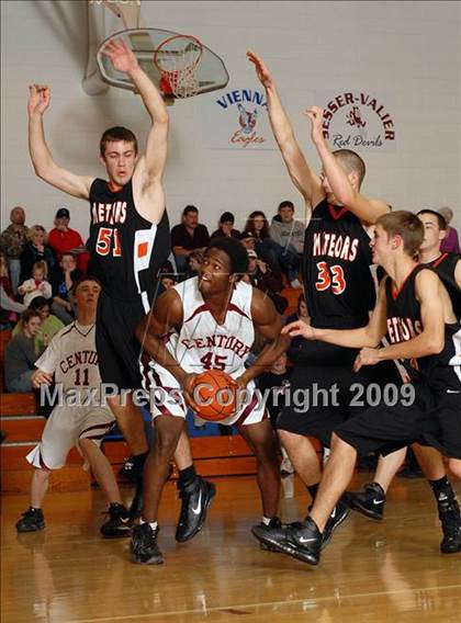 Thumbnail 3 in Century vs. Marissa/Coulterville (Sesser Holiday Tournament ) photogallery.
