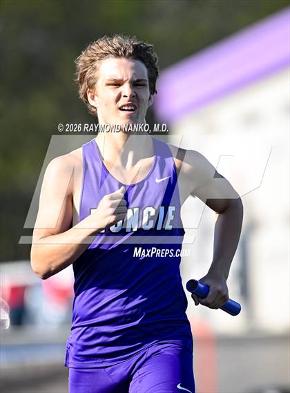 Thumbnail 2 in Muncie Central Duals (4 x 800 Meter Relay) photogallery.