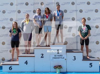 Thumbnail 1 in CIF Girls Swimming Championships (Awards Podium) photogallery.