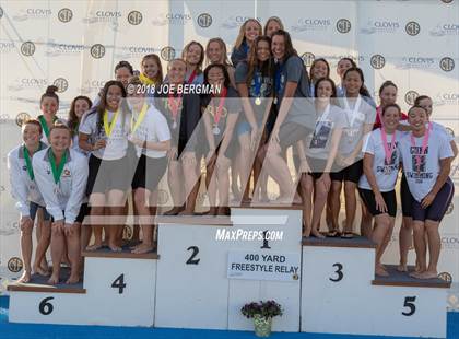 Thumbnail 2 in CIF Girls Swimming Championships (Awards Podium) photogallery.
