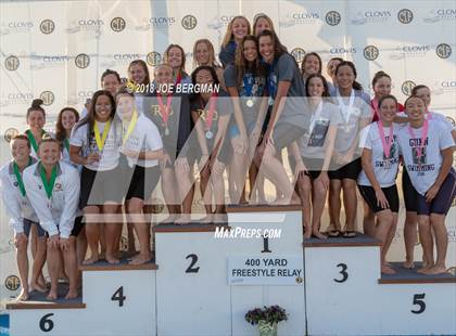 Thumbnail 2 in CIF Girls Swimming Championships (Awards Podium) photogallery.