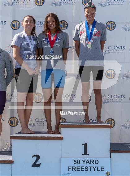 Thumbnail 2 in CIF Girls Swimming Championships (Awards Podium) photogallery.