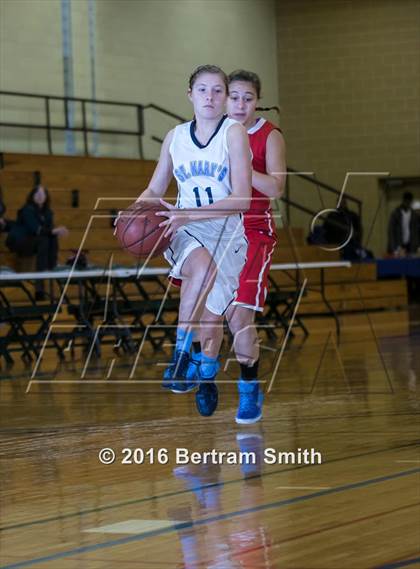 Thumbnail 1 in Buffalo Seminary @ St. Mary's (Monsignor Martin Class B Semifinal) photogallery.