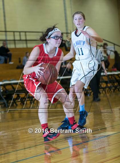 Thumbnail 3 in Buffalo Seminary @ St. Mary's (Monsignor Martin Class B Semifinal) photogallery.