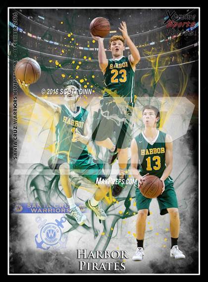 Thumbnail 2 in Scotts Valley vs Harbor (Santa Cruz Warriors Invitational Tournament) photogallery.
