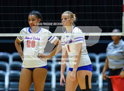 Thumbnail 2 in Grand Oaks vs. Fulshear (UIL 6A Volleyball Division I Final) photogallery.