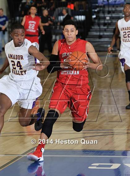 Thumbnail 1 in Orange Lutheran vs. Amador Valley (Orange Holiday Classic) photogallery.