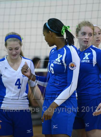 Thumbnail 1 in Xavier College Prep vs. St. Lucy's (Durango Fall Classic) photogallery.
