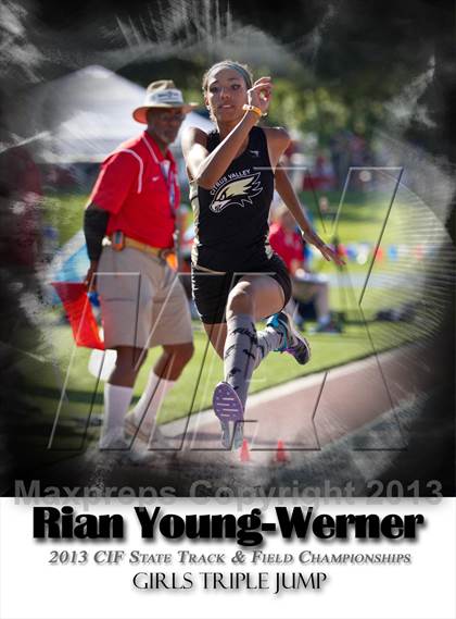 Thumbnail 2 in CIF State Track & Field Championships (Girls Triple Jump) photogallery.