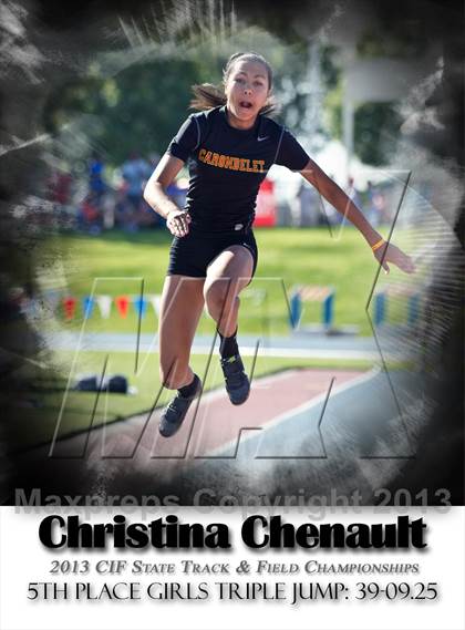 Thumbnail 2 in CIF State Track & Field Championships (Girls Triple Jump) photogallery.