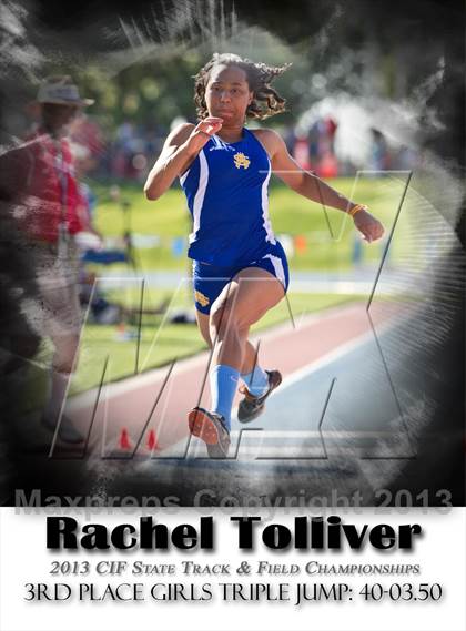 Thumbnail 3 in CIF State Track & Field Championships (Girls Triple Jump) photogallery.